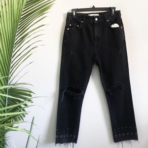 Tularosa | Hailey Distressed Straight Leg Jean